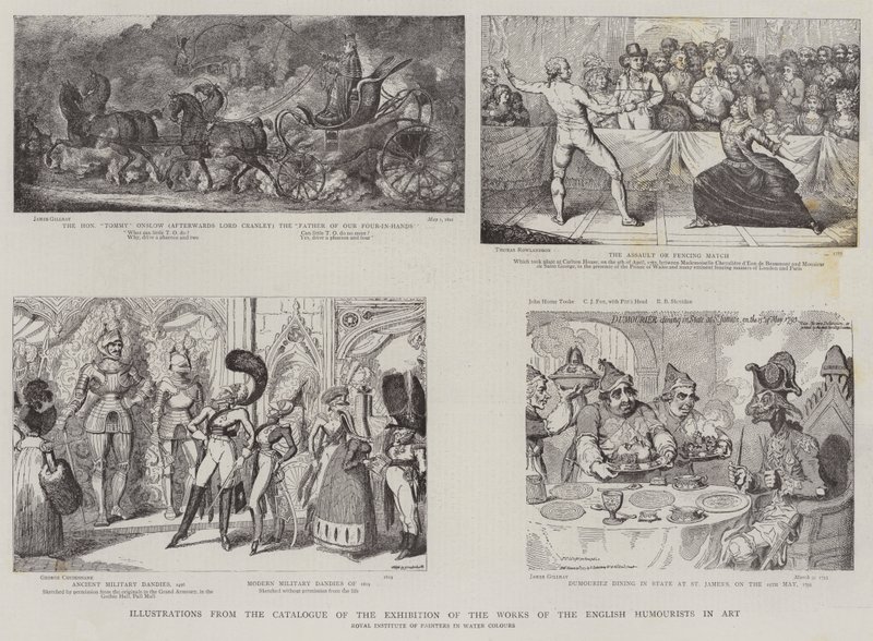 Ilustração do Catálogo da Exposição das Obras dos Humouristas Ingleses em Arte de James Gillray