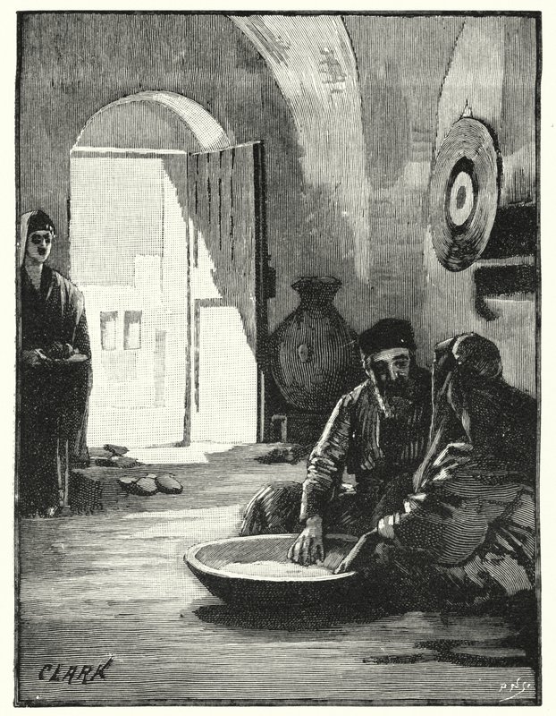 Comer fora do prato comum, costume oriental (litho) de James (after) Clark