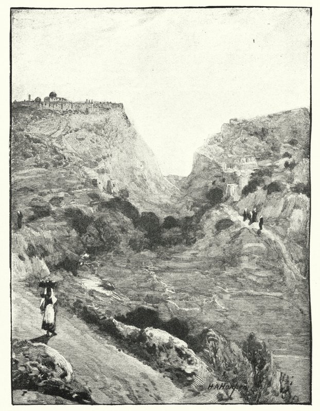 O Vale do Rei, Jerusalém (litho) de James (after) Clark