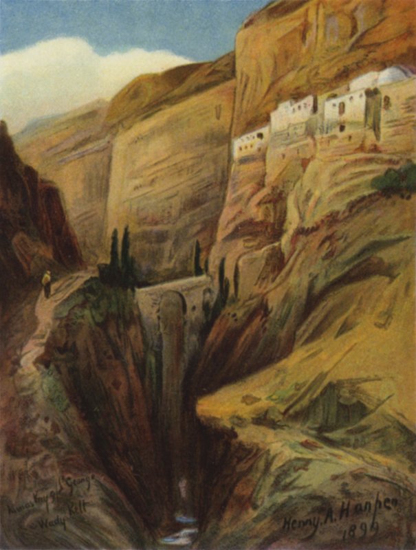 Wady Kelt; ou, o Brook Cherith (cor litho) de James (after) Clark