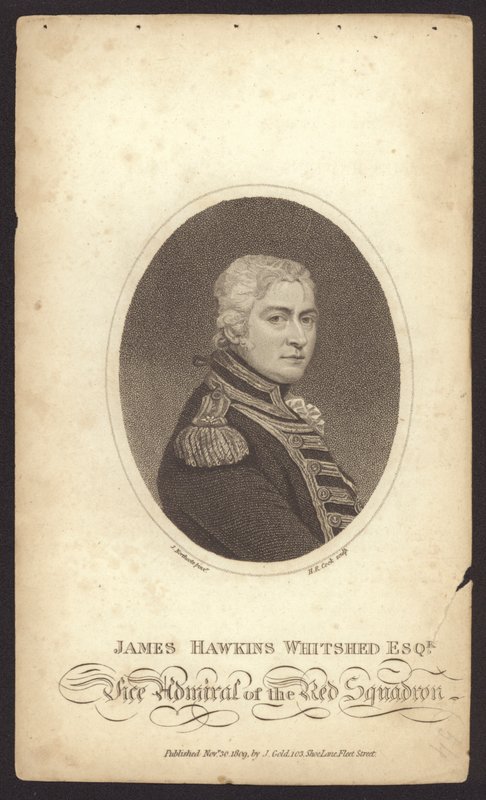 James Hawkins-Whitshed, almirante britânico (gravura) de James (after) Northcote