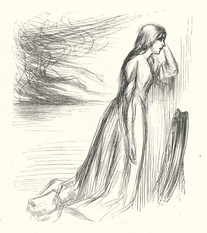 "Left His Home" (gravura) de James Abbott McNeill (after) Whistler