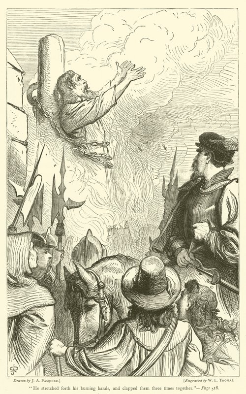 Ele estendeu as mãos ardentes e bateu três vezes juntas de James Abbott Pasquier