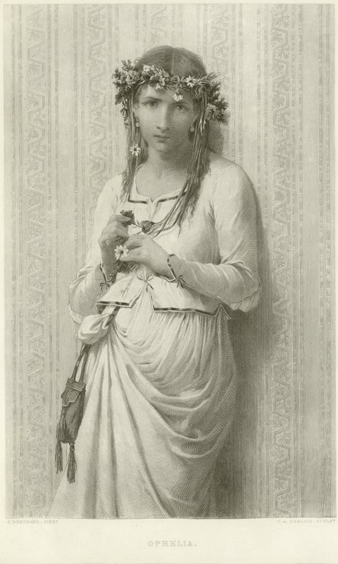 Ofélia (gravura) de James Bertrand
