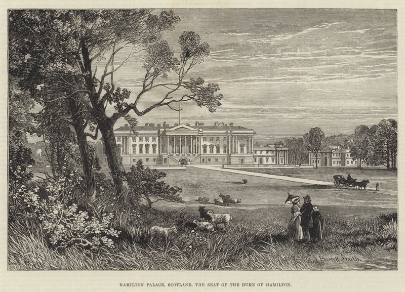 Hamilton Palace, na Escócia, o assento do duque de Hamilton de James Burrell Smith