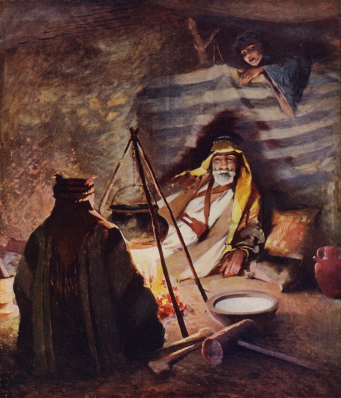 Uma casa de cabelo, interior da tenda bedaween de James Clark