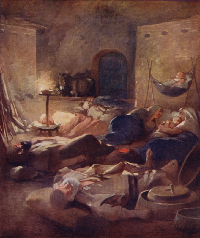 Interior, de, um, Fellahheen, casa, por, noturna de James Clark