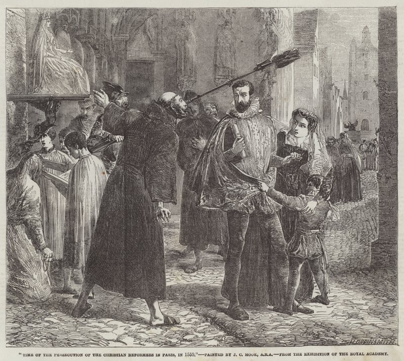 Tempo da Perseguição dos Reformadores Cristãos em Paris, em 1559 de James Clarke Hook