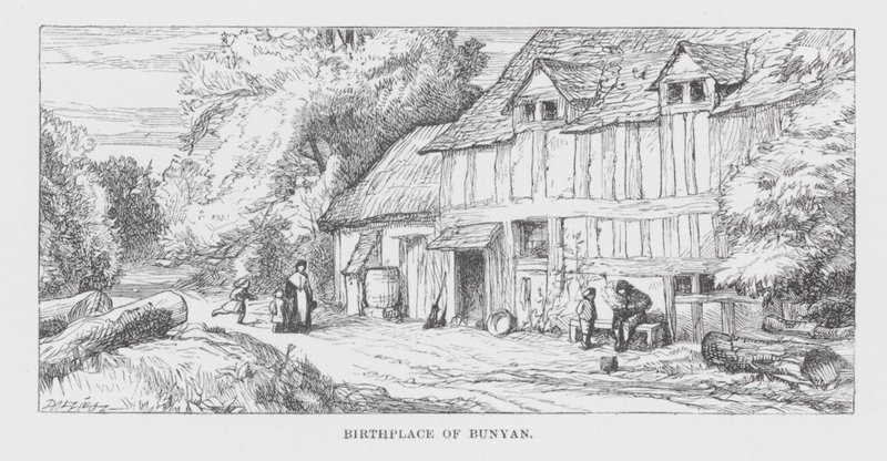 Local de nascimento de Bunyan (gravura) de James Dawson Watson