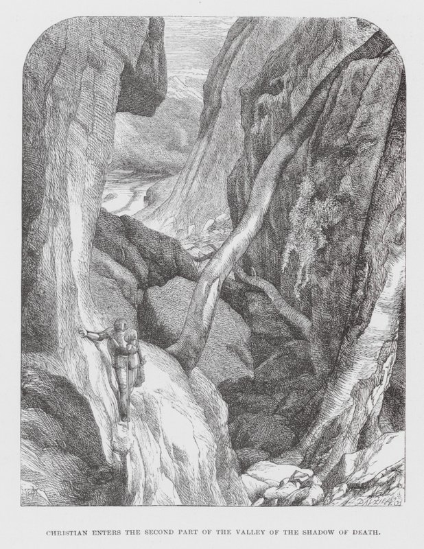 O cristão entra na segunda parte do Vale da Sombra da Morte (gravura) de James Dawson Watson