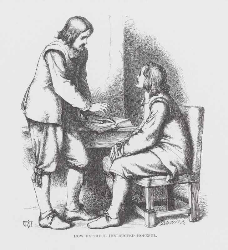How Faithful instructed Hopeful (gravura) de James Dawson Watson
