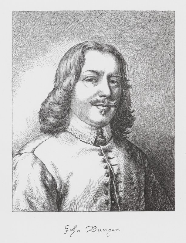 John Bunyan, retrato (gravura) de James Dawson Watson