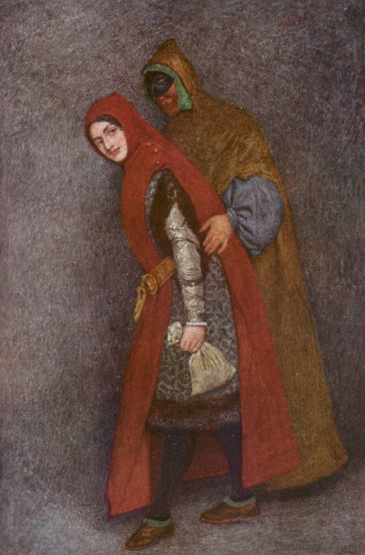 O Mercador de Veneza de Shakespeare: Lorenzo e Jessica (litografia a cores) de James Dromgole Linton