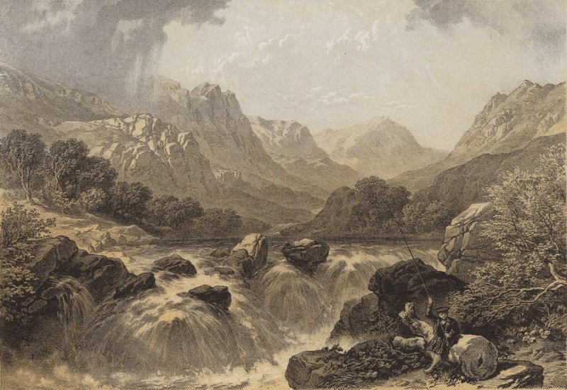 Queda do Tummel (cromolitro) de James Duffield Harding