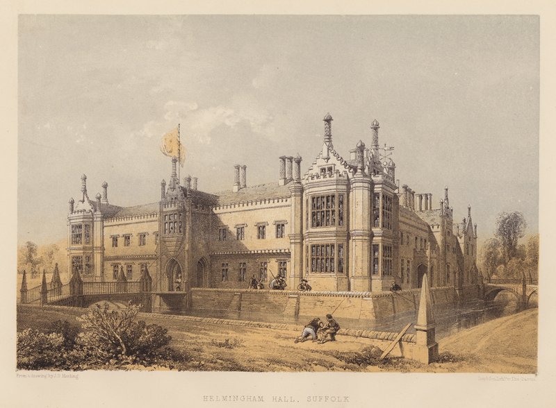Helmingham Hall, Suffolk (aquatint) de James Duffield Harding