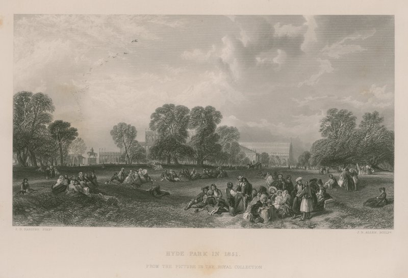 Hyde Park em 1851 de James Duffield Harding