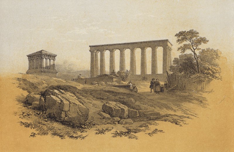 Monumento nacional, colina calton, (chromolitho) de James Duffield Harding