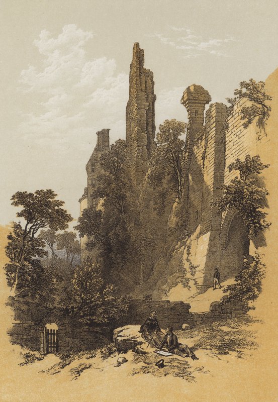 Castelo de Roslin (chromolitho) de James Duffield Harding