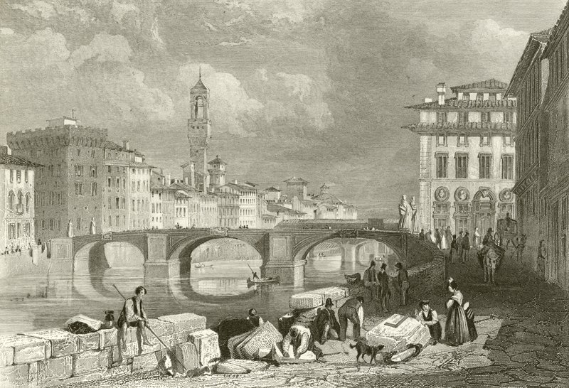 A ponte de santa trinita de James Duffield Harding