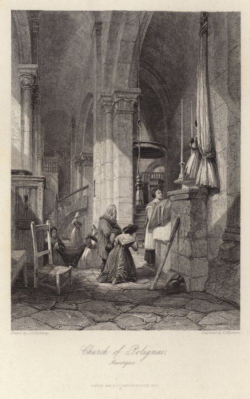 A, igreja, de, polignac, em, auvergne de James Duffield Harding
