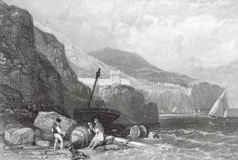 Vico, Baía de Nápoles, Itália (gravura) de James Duffield Harding