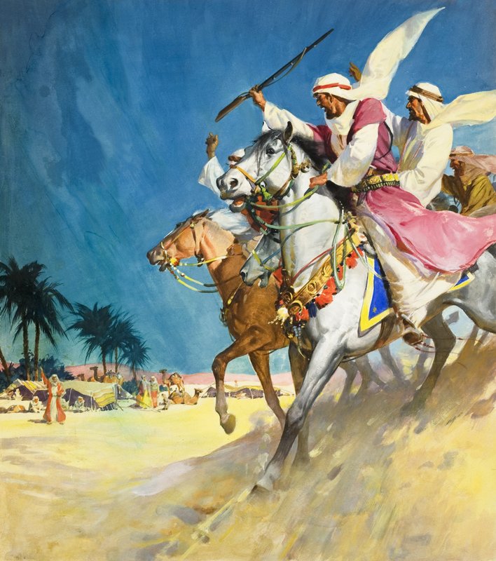 Árabes (guache sobre papel) de James Edwin McConnell