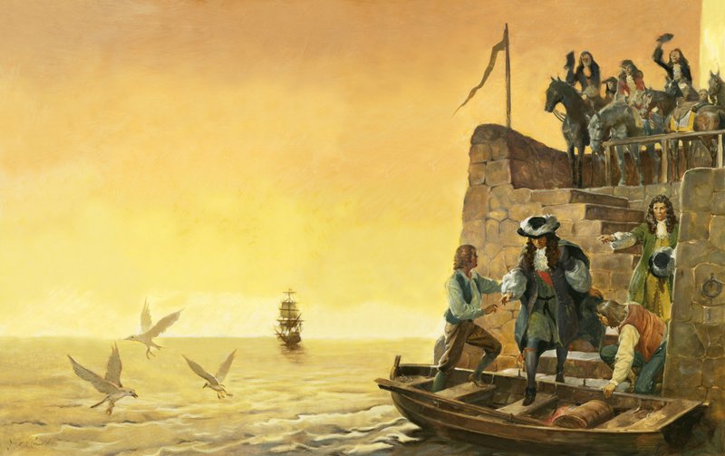 Partida de James II (guache sobre papel) de James Edwin McConnell