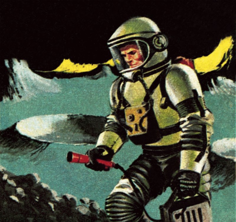 O homem na lua, tal como imaginado em 1964 de James Edwin McConnell