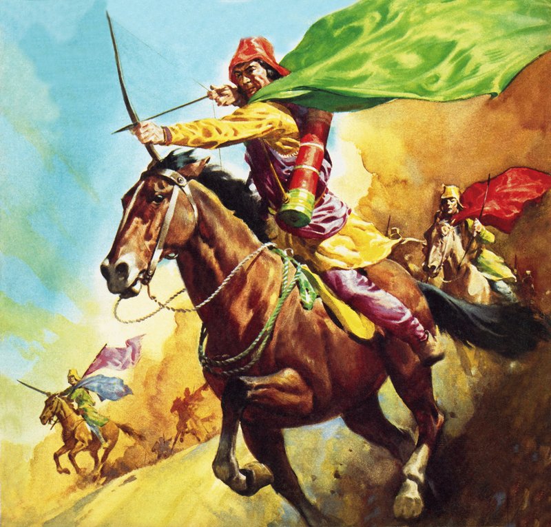 Guerreiro parta na batalha de Carraça em 53 a.C. de James Edwin McConnell