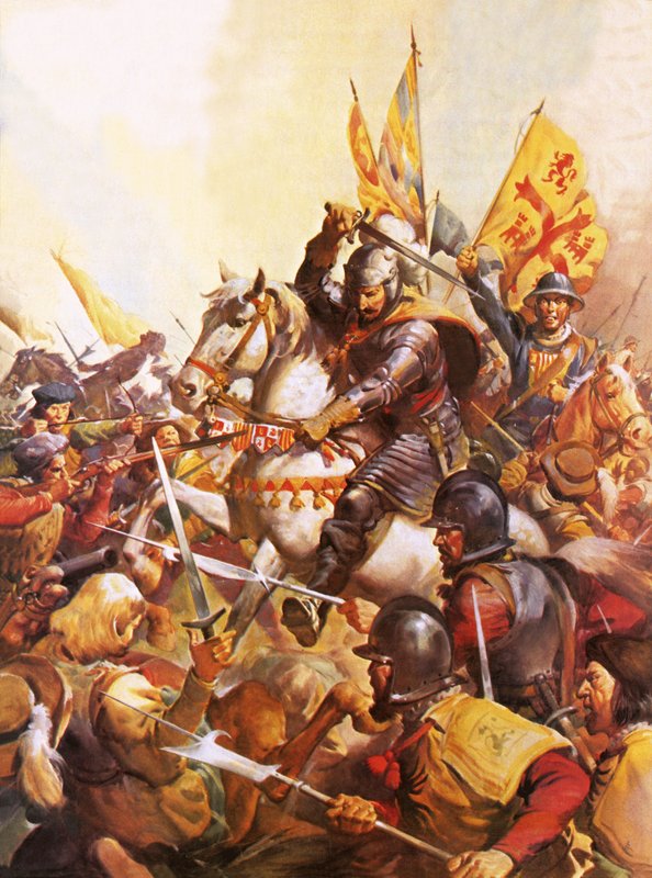 Wallenstein na batalha de Lutzen de James Edwin McConnell