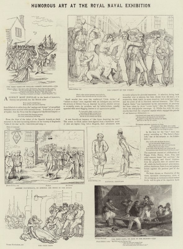 Arte humorística na Exposição Naval Real de James Gillray