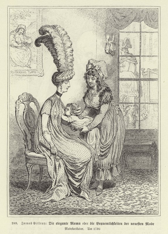 A moda mamãe de James Gillray