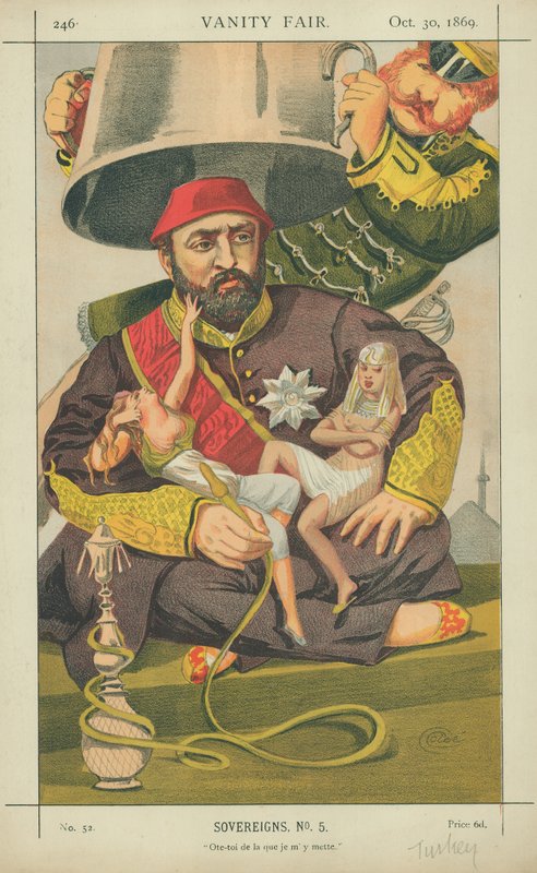 Abdul-Aziz, Sultão da Turquia, Fique longe disso, 30 de outubro de 1869, desenho animado da Vanity Fair de James Jacques Joseph Tissot