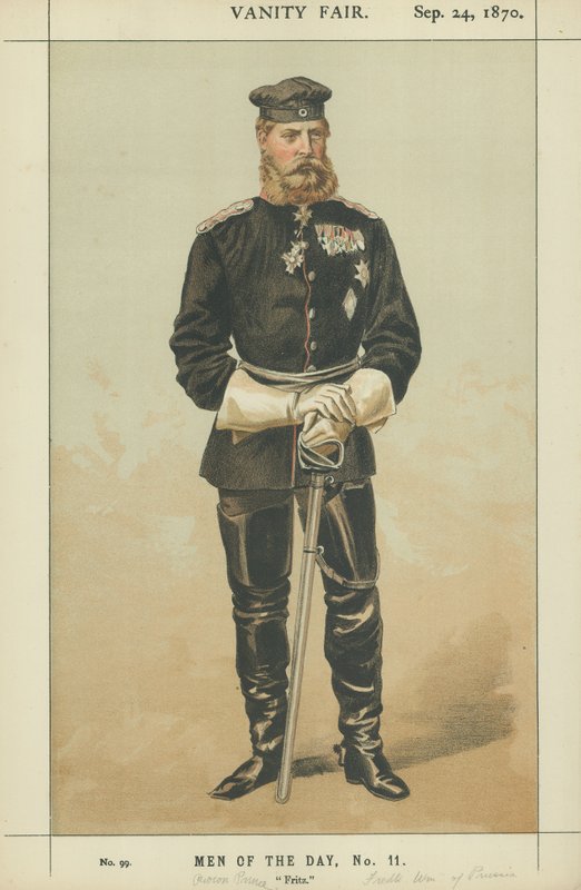 Príncipe herdeiro Frederick William da Prússia (cor litho) de James Jacques Joseph Tissot