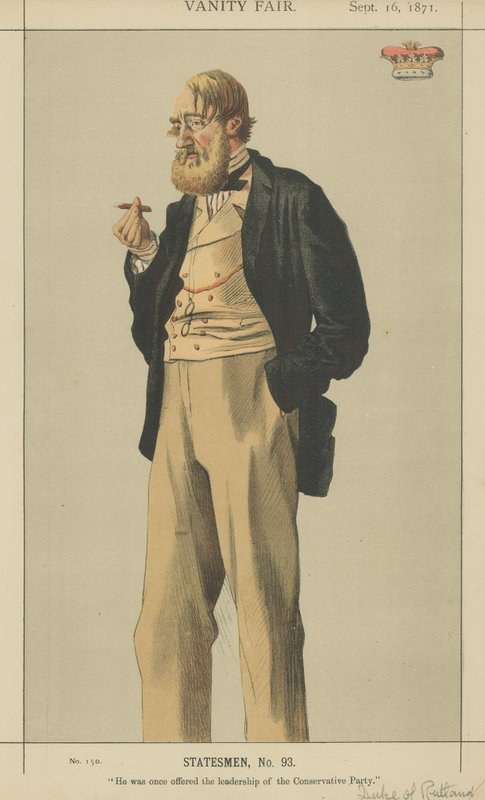 O Duque de Rutland (cor litho) de James Jacques Joseph Tissot