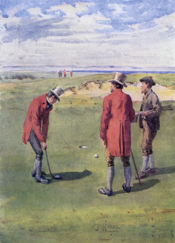 Golfistas em Leith Links de James Riddel