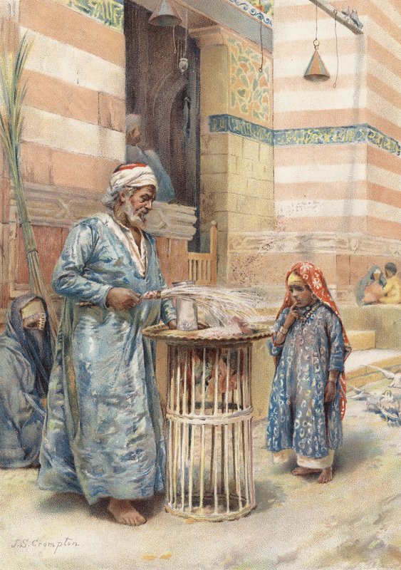 O vendedor de doces (cromolito) de James Shaw Crompton