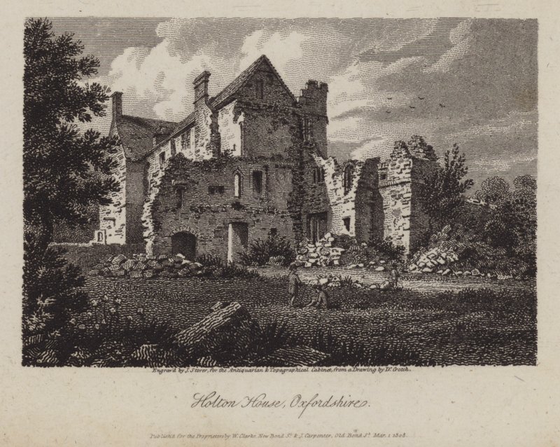 Holton House, Oxfordshire (gravura) de James Storer