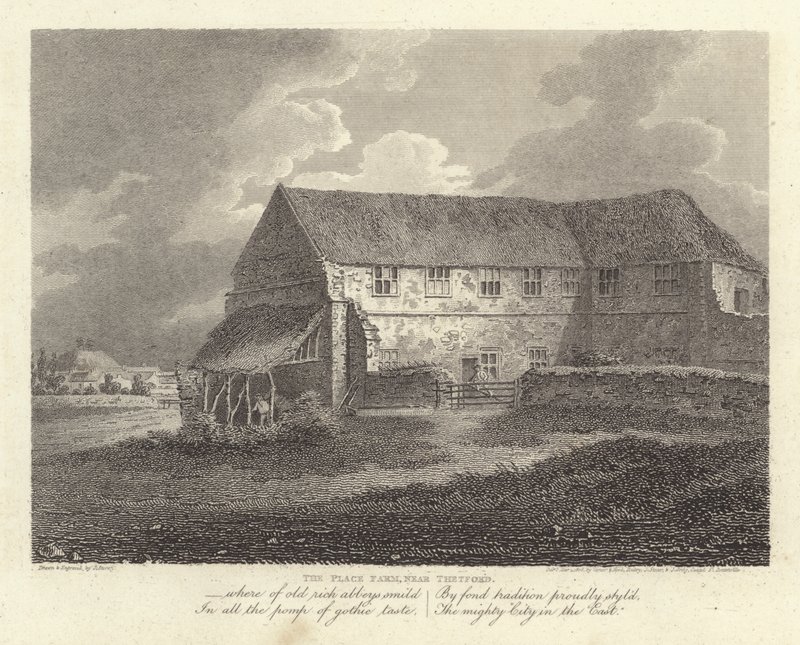 Robert Bloomfield, poeta: A Fazenda Place, perto de Thetford (gravura) de James Storer