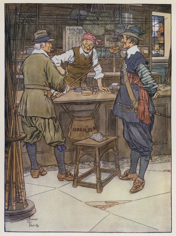Ilustração para The Compleat Angler de Izaak Walton de James Thorpe
