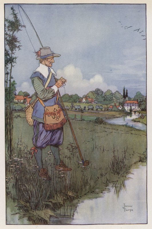Ilustração para The Compleat Angler por Izaak Walton de James Thorpe