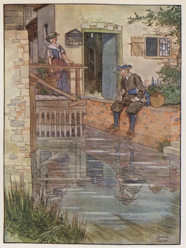 Ilustração para The Compleat Angler de Izaak Walton de James Thorpe