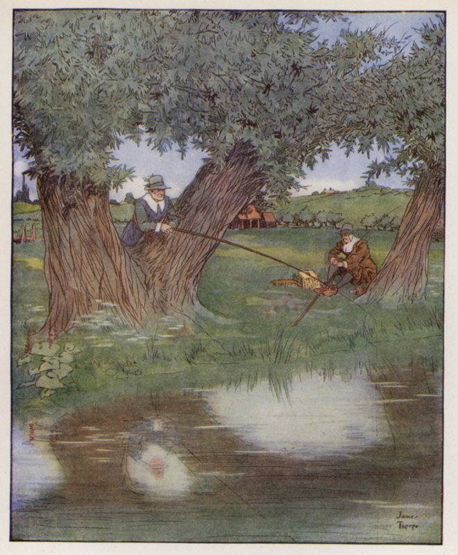 Ilustração para The Compleat Angler por Izaak Walton de James Thorpe