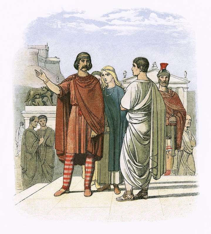 Caractacus em Roma em 52 dC de James William Edmund Doyle