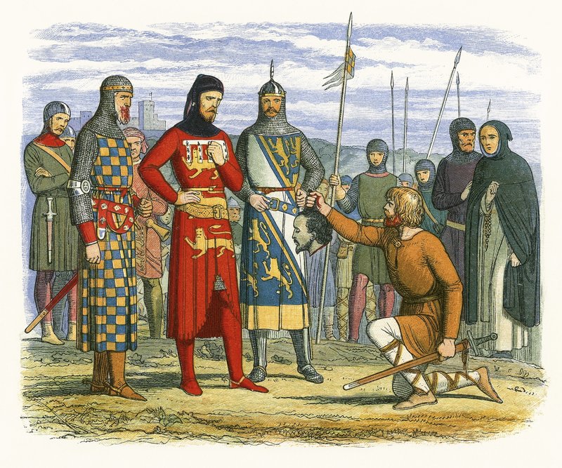 Cabeça de Gaveston mostrada ao conde de Lancaster de James William Edmund Doyle