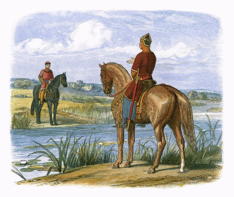 Henry e Stephen conferenciam o Tamisa de James William Edmund Doyle