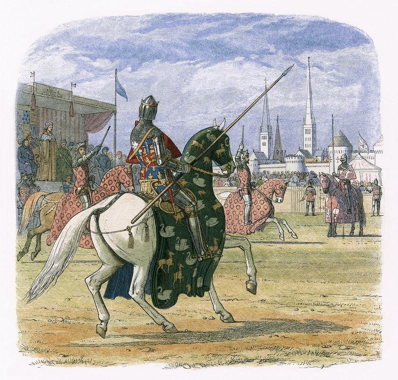 Rei Ricardo II interrompe o duelo entre Hereford e Norfolk de James William Edmund Doyle