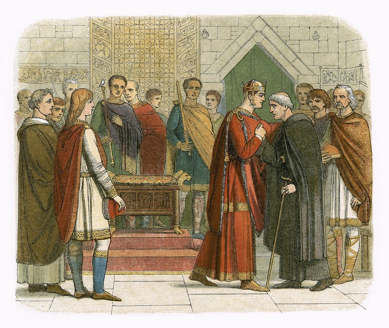 O Rei Guilherme I paga a corte aos líderes ingleses de James William Edmund Doyle