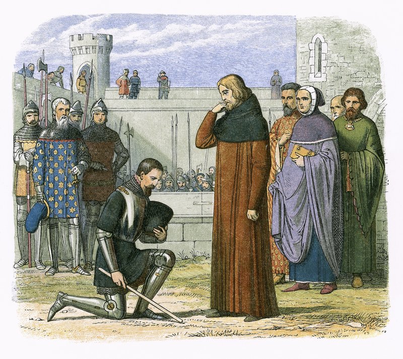Encontro de Ricardo II e Henry Bollinbroke em que Henry exige o trono de James William Edmund Doyle