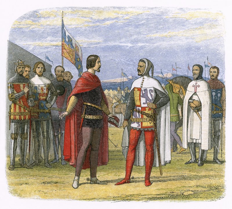 O príncipe extorquiu uma anistia de Pedro, o Cruel de James William Edmund Doyle